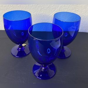 Celebrity Cobalt Blue Wine Glasses, Set Of Three